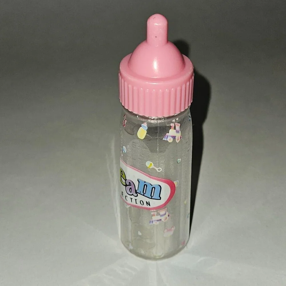 Dream Collection Baby Doll Bottle Replacement Clear Plastic Pink Top 5